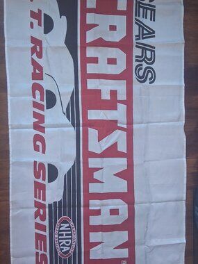 Vintage Sears Craftsman NHRA E.T. Racing Series Track Banner (~3x6 ft)